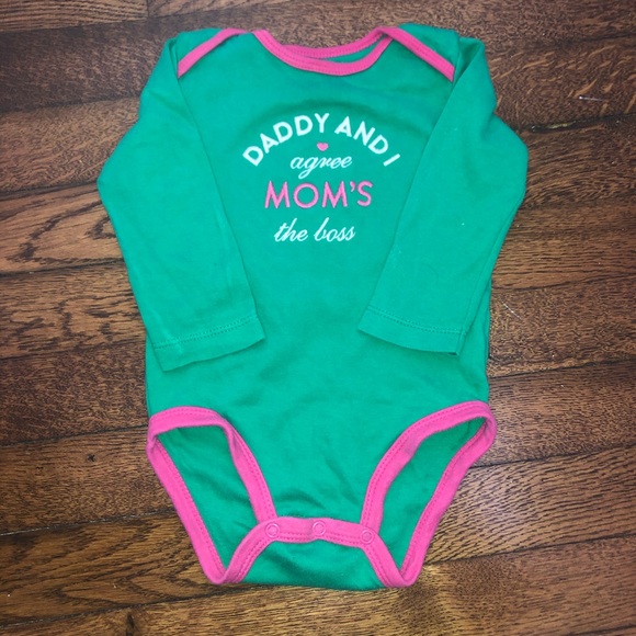 Carters Baby Girls Moms The Boss Bodysuit Green 6M